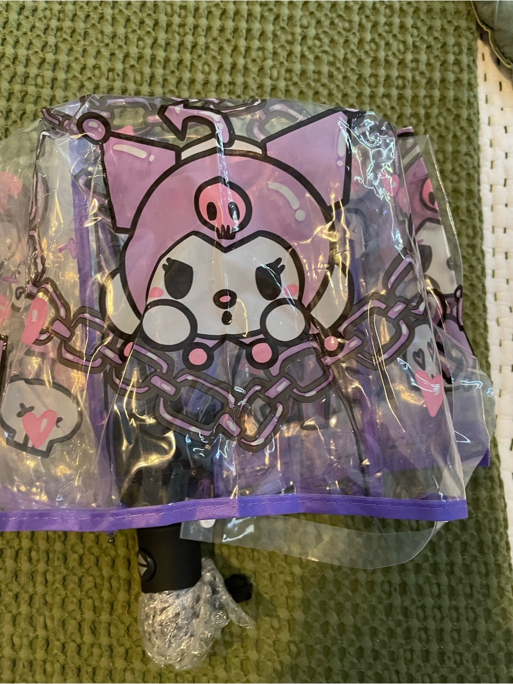 NIB Kuromi Colorful Auto-Open/Close Umbrella